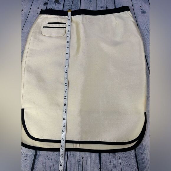 J Crew Collection Silk Tuxedo Black Cream Chic Formal Wedding Jacket 8 Skirt 6 - Picture 14 of 16